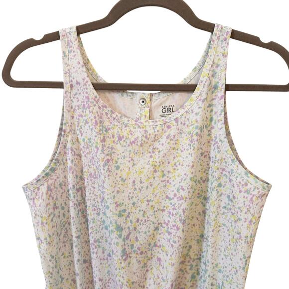 Athleta Girl Play More Sleeveless Shorts Romper in "Sun Spray Multi" Size XXL 16 - Picture 5 of 13